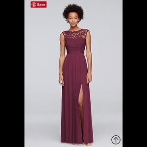 David’s Bridal Bridesmaid Dress - Wine